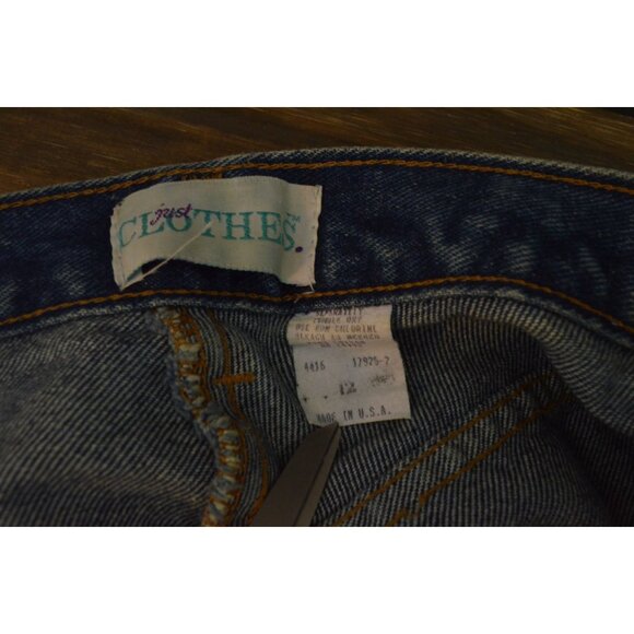 Vintage Jean SKIRT Blue Medium Wash Denim Size 12 Made USA Long - Picture 11 of 11